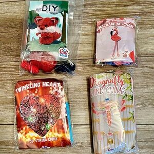 DIY Flamingo Macrame Keychain Kit - Pink